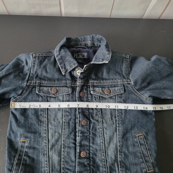 The Children’s Place Lined Denim Jean Jacket, Girl 4T, Snap Front Closure, Lined - Picture 14 of 15